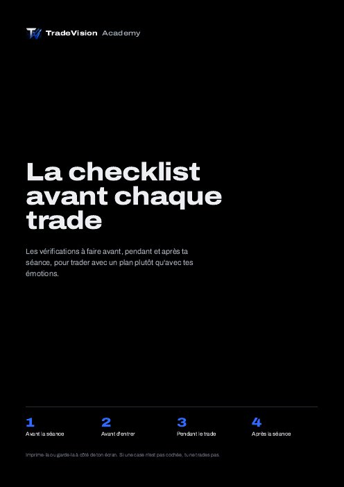 Aperçu de la couverture du guide : La checklist avant chaque trade